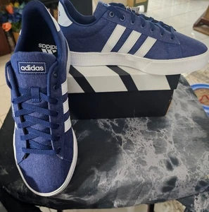 Adidas Daily 3.0 Bright Royal Canvas - White 3 Stripes Size 9 M - Picture 1 of 8