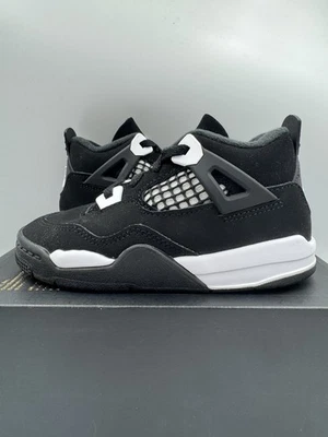 Nike Air Jordan Retro 4 Blanco Thunder TD Niño NBY NUEVO Talla 10C Foto 1 de 4