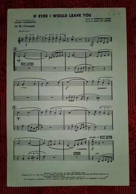 If Ever I Would Leave You - Frederick Loewe Sheet Music (1st Trumpet). Ref00069 - Image 1 of 3