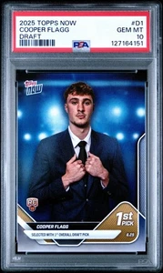 Cooper Flagg - 2025 Topps Now #1 Pick #D1 PSA 10 GEM MT (51) - Imagen 1 de 1