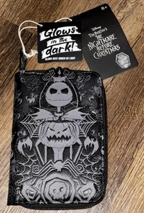 NEW Loungefly Disney The Nightmare Before Christmas Zip Wallet Glow In The Dark - Picture 1 of 16
