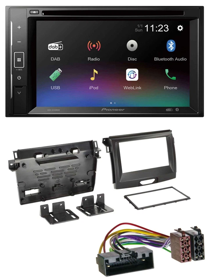 Pioneer Bluetooth MP3 USB 2DIN DAB DVD Autoradio für Ford Ranger 2AB ab 04/2015 - Bild 1 von 4