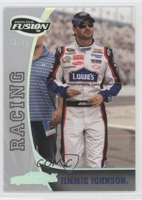 2009 Press Pass Fusion Onyx /99 Jimmie Johnson #70 HOF - Image 1 of 2