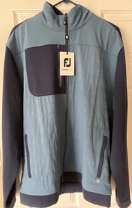 FootJoy Golf ThermoSeries Hybrid Full Zip Jacket Mens XL Charcoal Blue - New - Picture 1 of 7