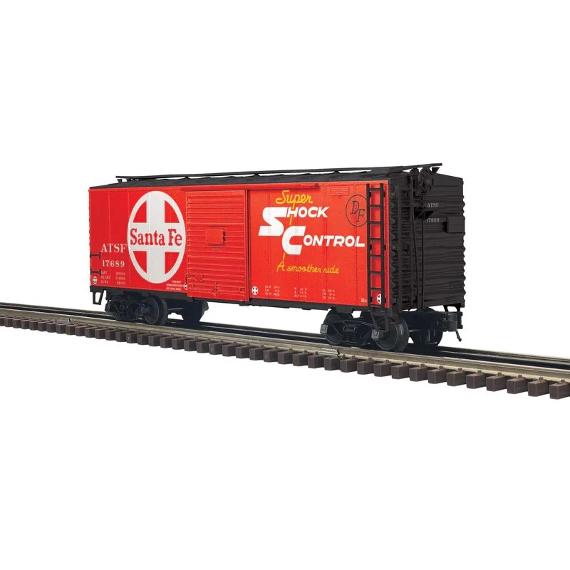 Atlas O 2001297-2 Trainman 40' Sliding Door Boxcar "Santa Fe" w/ 8' Door  2-Rail - Image 1 of 4
