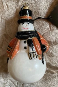 Joy To The World University of Texas Collegiate Weihnachten Schneemann Ornament - Bild 1 von 11