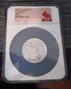 2023 P Australia Lunar Year of the Rabbit 2 OZ .9999 Silver $2 Bullion Coin. - Picture 1 of 7