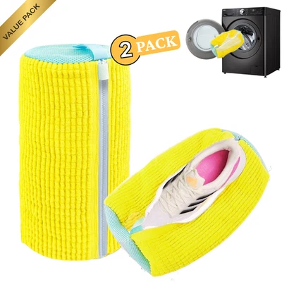 2pcs Shoe Laundry Washing Bags Zipper Pouch for Washing Machine & Dryer Reusable - Image 1 of 4