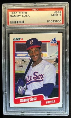 Fleer Sammy Sosa Rookie RC #548 1990 White Sox PSA 9 Foto 1 de 2