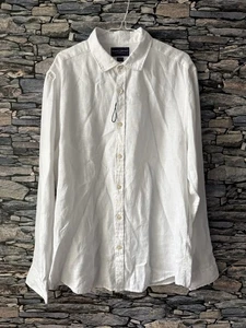Charles Tyrwhitt 100% Linen X Slim Shirt Long Sleeve White Size Large NEW Other - Picture 1 of 7