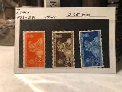Dealer's Stock ITALY Scott 239 240 & 241; 1930; MH - Image 1 of 2