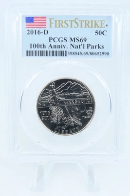 2016-D PCGS MS69 100th Anniversary National Parks Modern Commemorative 50C - Image 1 of 2
