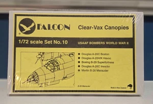 Falcon Clear-Vax Canopy Set No.10: World War II USAAF Bombers ~ NOS Sealed Box - Bild 1 von 2