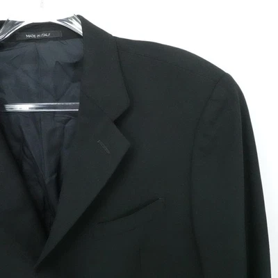 Armani Collezioni Sport Coat Mens 42R Black 100% Wool Made in Italy - Image 1 of 4