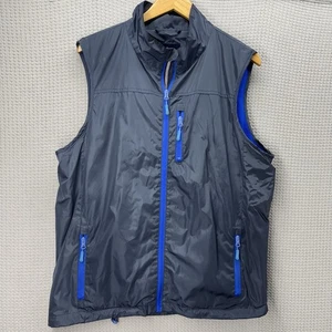 Tailorbyrd Vest Mens Size Medium Gray Blue Fleece Lined Golf Zip Performance - Picture 1 of 9