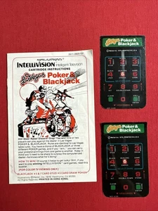 (Intellivision, 1980) Manual & Overlays Only Poker & Blackjack - Bild 1 von 7