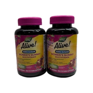 2 Nature Way Alive! Women’s Gummy Multivitamins Zero Sugar 50 Each EXP 07/31/25+ - Picture 1 of 5