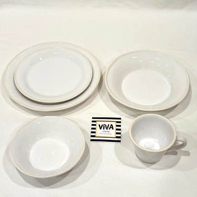 Viva Chroma by Vietri New White Dinner, Salad, Cereal, Pasta, Mug Discontinued - Image 1 of 4
