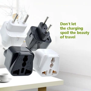 Universal UK/US/AU/EU Outlet to Brazil Israel Plug Adapter Splitter Converter - Picture 1 of 9