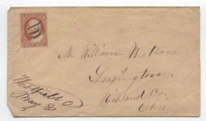 um 1860 Westfield OH Handschrift Poststempel #26 Cover Morrow DPO [5775.557] - Bild 1 von 3