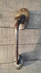 Antique Art Deco 10.5" Thumb Latch Brass Door Handle / Pull - Picture 1 of 13