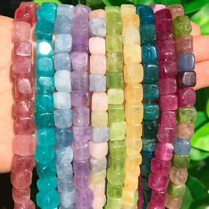 Natural Square Aquamarines Tourmaline Peridot Loose Beads for Jewelry DIY Making - Bild 1 von 69