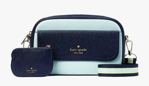 Nuova borsa a tracolla turchese con sacchetto antipolvere Kate Spade Rosie in pelle