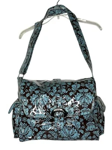Kalencom New Orleans Toile Chocolate/Blue Adjustable Strap Diaper Bag - Picture 1 of 12