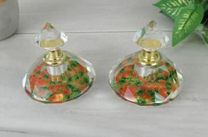 Minchella Sammlung Paar schwere Kristallglas Deko Parfüm Flaschen - Bild 1 von 7