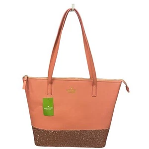 NWT Kate Spade New York Maryanne Gold Coast Orange Peach Glitter Tote - Picture 1 of 7