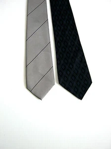2 X CRAVATTE TIES VINTAGE UNA ONE  ST. MICHAEL ORIGINAL MADE IN ENGLAND - Imagen 1 de 6