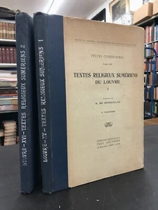 1930 Textes Religieux Sumériens du Louvre - 2 Vols. Cuneiform Texts Illustrated - Picture 1 of 12