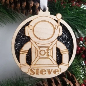 Albero di Natale Astronauta Decorazione Personalizzata Regalo per Ragazzi, Space Bauble - Foto 1 di 7