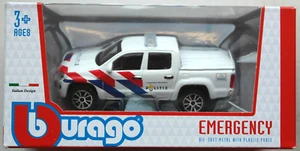 Bburago VW Volkswagen Amarok Pickup weiß POLITIE 1:43 NeuOVP Polizei Niederlande - Picture 1 of 2