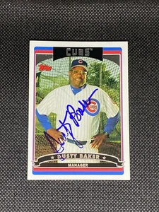 Dusty Baker Chicago Cubs Manager Signed Auto 2006 Topps Card #271 ~ COA - Picture 1 of 3
