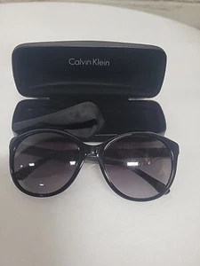 Calvin Klein Platinum Black Women's Sunglasses 57 mm - Picture 1 of 11