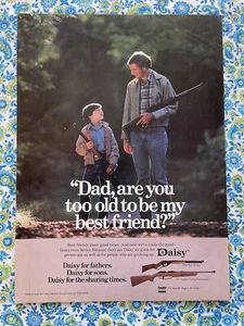 Vintage 1983 Daisy Red Rider Print Ad Father/Son - Picture 1 of 7