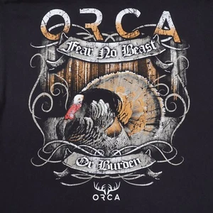 ORCA Brand Fear No Beast Or Burden Crew Hunting T Shirt Mens Large Black - Picture 1 of 7