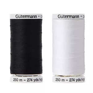 Gutermann Sew All Polyester Sewing Thread In Black or White 100m,250m,500m,1000m - Picture 1 of 1