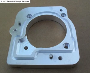 TDS - Throttle Adapter, Jeep 4.0L Intake to Dodge 4.7L Throttle - Picture 1 of 9
