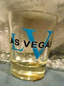 LV LAS VEGAS NAVADA SHOOTER SHOT GLASSES BAR WARE - Picture 1 of 2