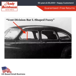 For 1937-1954 Dodge DeSoto Chrysler Front Vent Window Division Bar L-Shaped PAIR - Picture 1 of 3