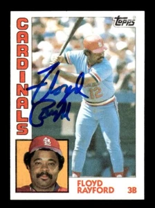 FLOYD RAYFORD SIGNED 1984 TOPPS BASEBALL #514 ST. LOUIS CARDINALS ON-CARD AUTO - Picture 1 of 2