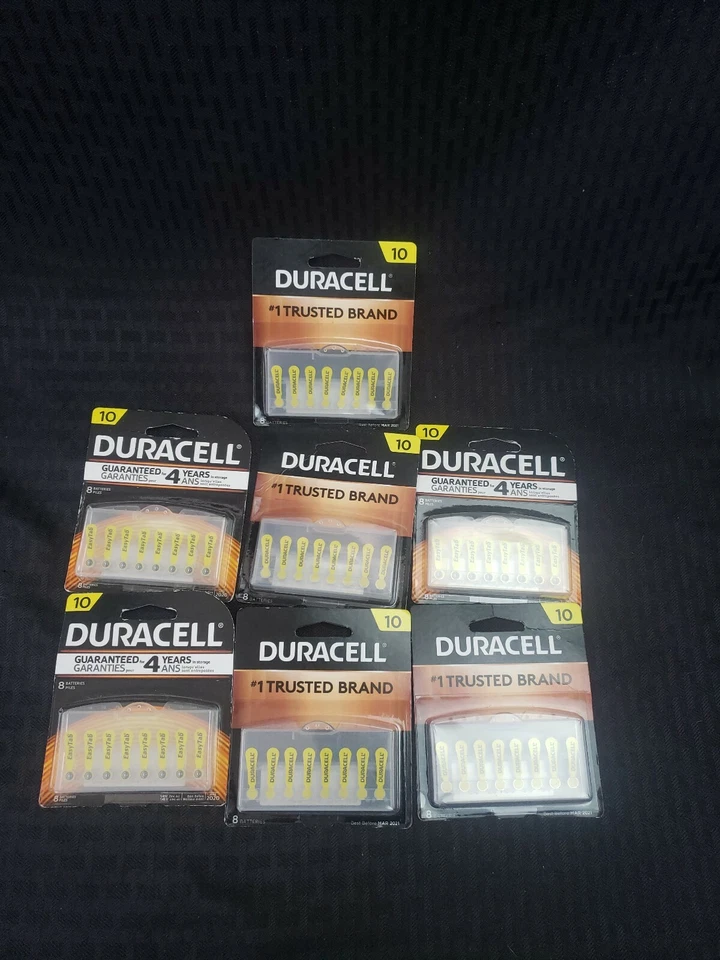 DURACELL DA10B8ZM HEARING AIDE BATTERIES 8 Count Size 10 2-PACK