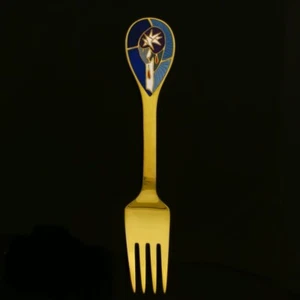 Danish Gilded Christmas Fork, 1999 - A. Michelsen. - Picture 1 of 1