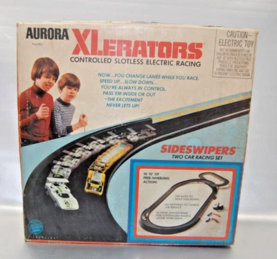 Vintage 1973 Aurora  XLerators Sideswipers Racing Set Semi - Complete w/2 cars - Image 1 of 4