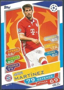 TOPPS MATCH ATTAX CHAMPIONS LEAGUE 2016-17 #BAY07-BAYERN MUNCHEN-JAVI MARTINEZ - Picture 1 of 1