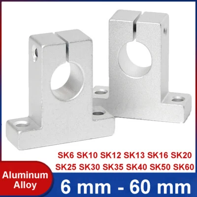 Linear Shaft Support Bracket Mount SK8 - SK60 8 10 12 16 20 25 30 35 - 60mm Bore - Image 1 of 4