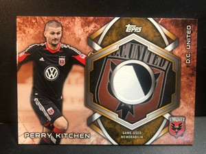 PERRY KITCHEN  2014 Topps MLS Kits Game Used PATCH Soccer Card  D.C. UNITED L17