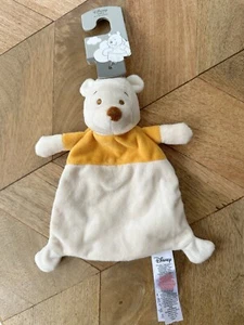 PRIMARK CREAM POOH COMFORTER SOFT TOY orange DISNEY BLANKIE bnwt - Picture 1 of 10
